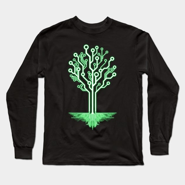 Tree Of Knowledge Long Sleeve T-Shirt by GraphicsGarageProject
